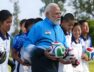 PM Modi plays football with children in Sikkim