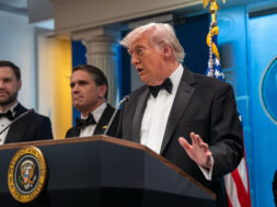 President Trump Makes A Statement From White House After Possible Shooting At WHCA Dinner