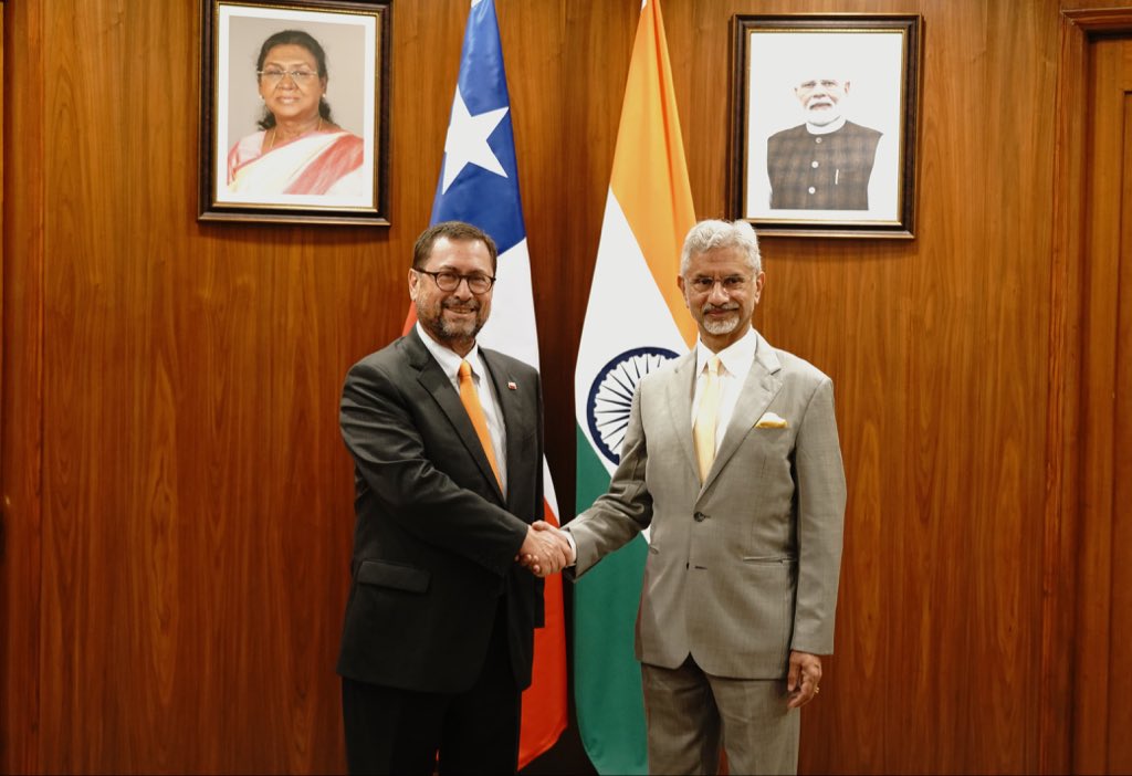 EAM Jaishankar meets Chilean counterpart Mackenna, discusses boosting ties in trade and services