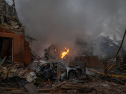 Drone And Missile Attacks In Kyiv
