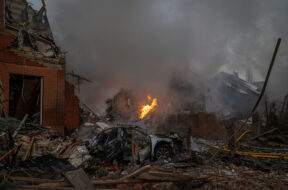 Drone And Missile Attacks In Kyiv
