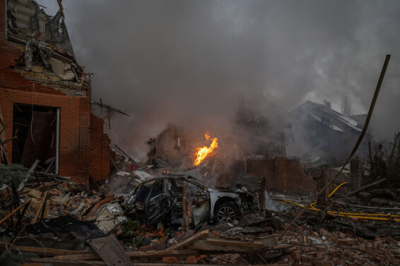 Drone And Missile Attacks In Kyiv