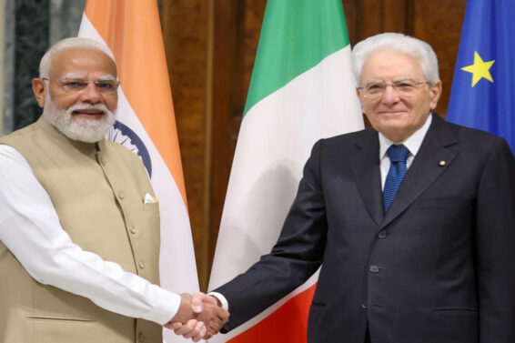 Prime Minister Narendra Modi with Italian President