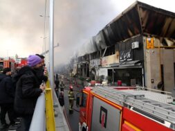 fire at shopping centre west of Tehran
