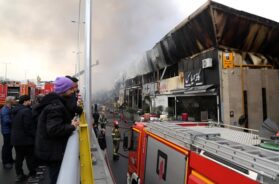 fire at shopping centre west of Tehran
