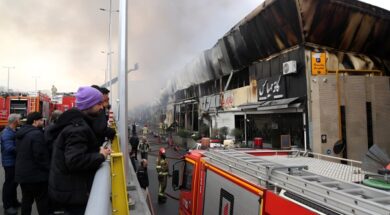 fire at shopping centre west of Tehran
