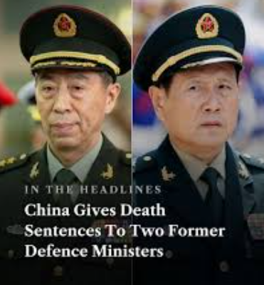 ‘In-house enemies:’ Ahead of Trump visit, China sentences two defence ministers to death!