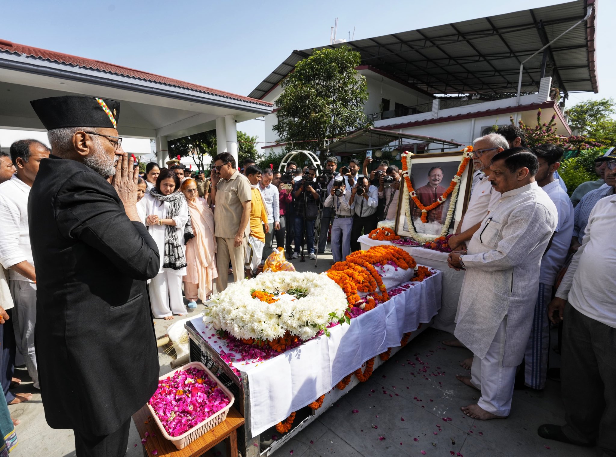 Vice-President pays tributes to former Union Minister and former Uttarakhand Chief Minister Major General B. C. Khanduri Ji in Dehradun