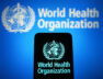 In this photo illustration, the World Health Organization (