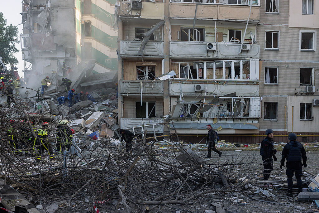 Russia attacks Ukraine’s Danube port city, Ukraine launches drones towards Moscow