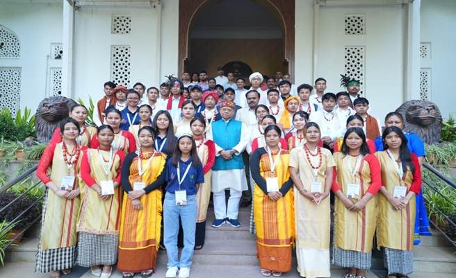 Governor of Telangana interacts with Meghalaya student delegation under Yuva Sangam Phase VI
