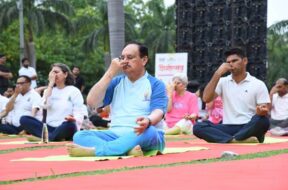 JP Nadda Yoga Day
