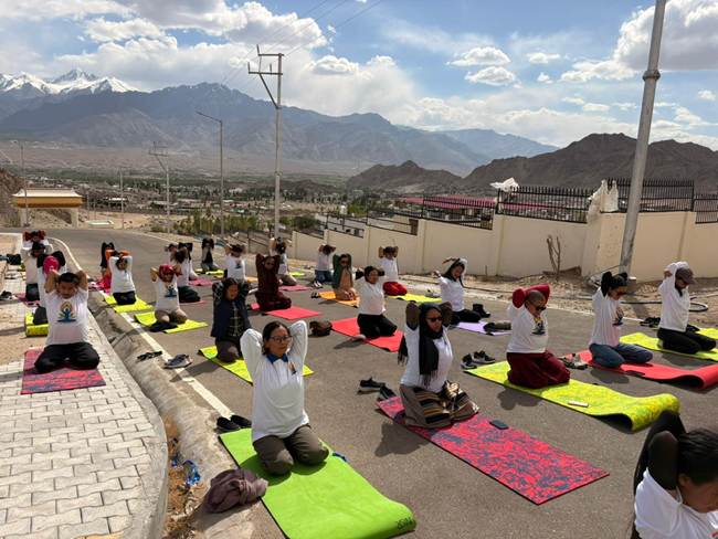 Common Yoga Protocol Session Organised at National Institute of Sowa Rigpa under Mission LiFE Initiative
