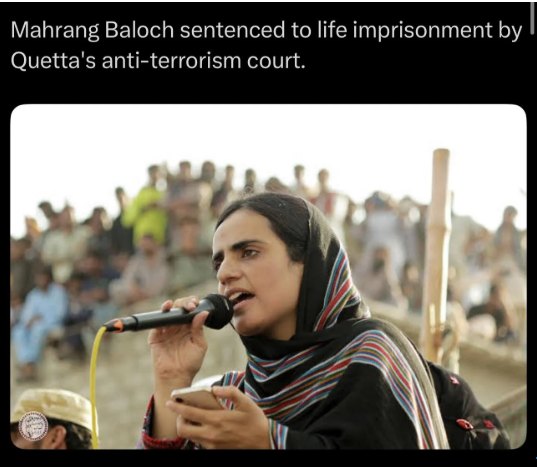 “Funeral of democracy:” Pak court’s lifer for Baluch ‘lioness’ Mahrang