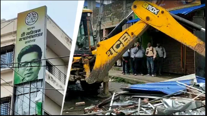 Abhishek Banerjee’s Office Demolished, TMC Dubbed it BJP’s “Vengeful Politics”