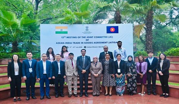 India Hosts 13th ASEAN-India Trade in Goods Agreement Joint Committee Meeting to Advance ASEAN-India Trade Pact Review