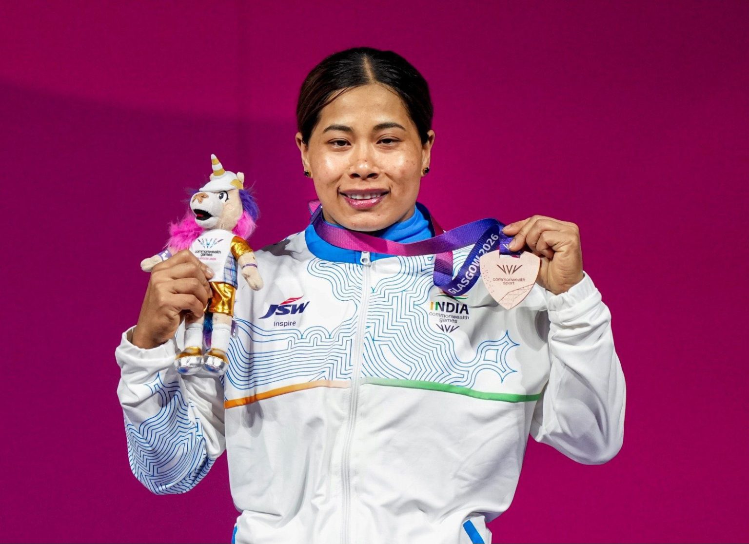 Prime Minister congratulates Weightlifter, Bindyarani Devi Sorokhaibam on winning Bronze at Commonwealth Games 2026