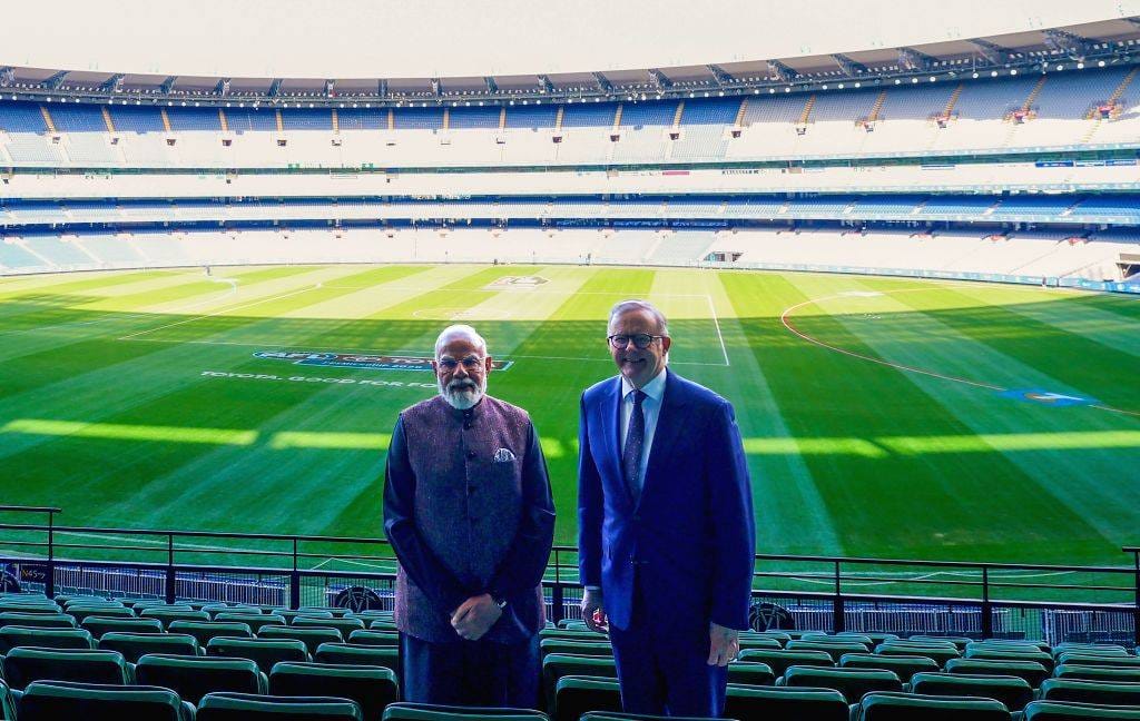 Prime Minister visits the Melbourne Cricket Ground for a Sporting event