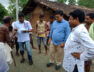 Dr. Mukesh Mahaling along with Balangir Collector Arabinda Dakua talking with flood-affected people of the area of Puintala Block Bandapada in  Bolangir